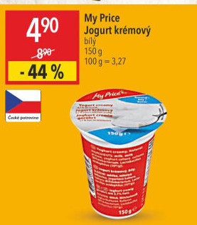 Bílý jogurt krémový My Price