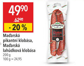 Maďarská klobása pikantní Csabahús