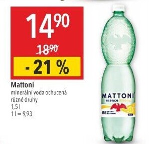 Ochucená voda Mattoni Esence
