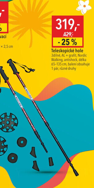 Teleskopické hole Acra