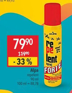 Repelent proti klíšťatům ve spreji Forte Alpa