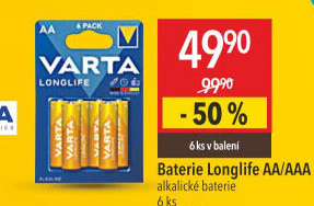 Baterie alkalické Longlife Extra Varta