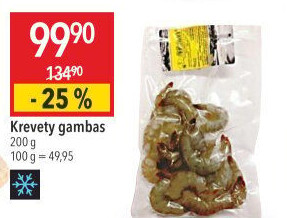 Krevety Gambas mražené loupané