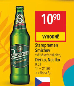 Pivo světlé výčepní 10° Smíchov Staropramen
