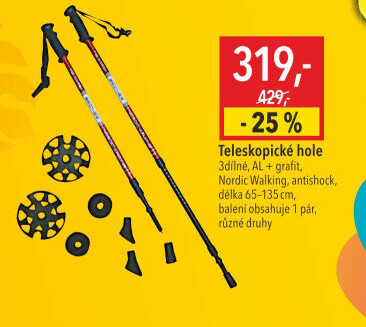 Teleskopické hole Acra