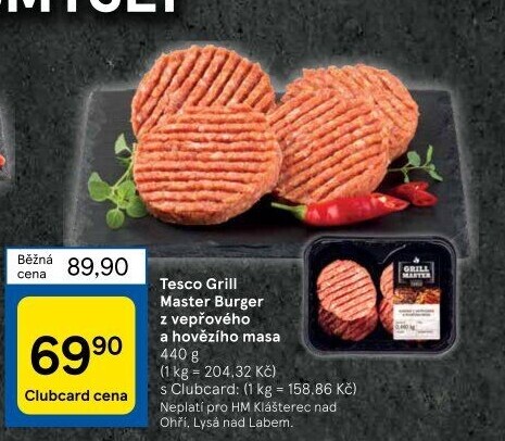 Burger mix Grill Master Tesco