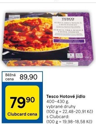 Hotová jídla Tesco