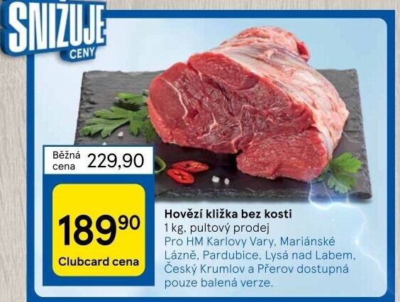 Hovězí přední bez kosti - kližka