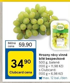 Hrozny bílé bezsemenné The Grower'