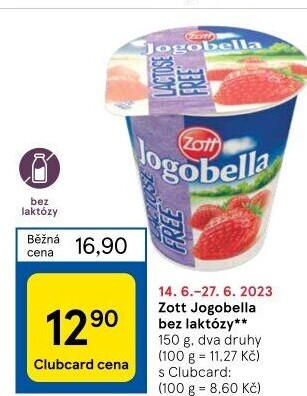 Jogurt bez laktózy Jogobella Zott