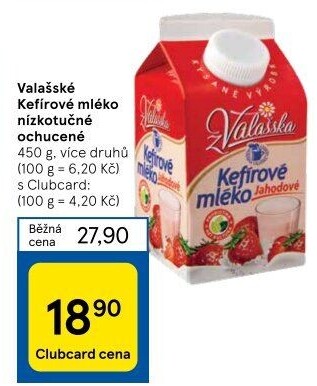 Kefírové mléko ochucené Mlékárna Valašské Meziříčí