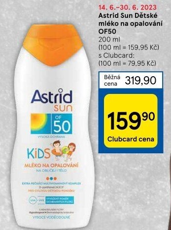 Mléko dětské na opalování OF 50 Astrid Sun
