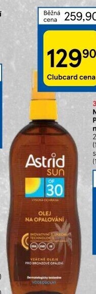 Olej na opalování ve spreji OF 30 Astrid Sun