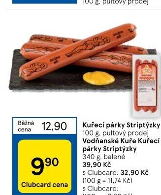 Párky kuřecí striptýzky Vodňanské kuře
