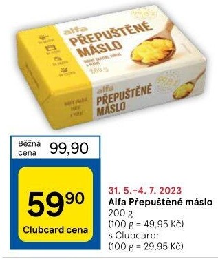 Přepuštěné máslo Alfa