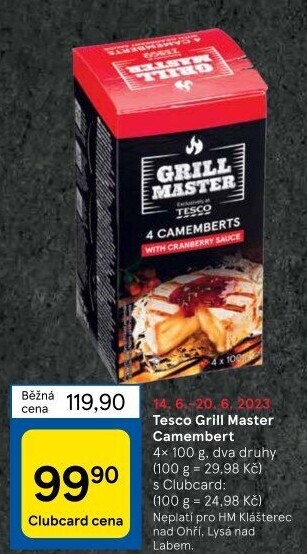 Sýr Camembert na gril Grill Master Tesco