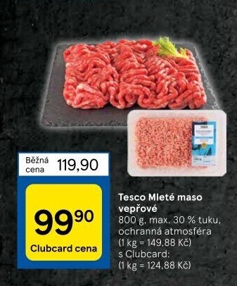 Maso mleté vepřové Tesco