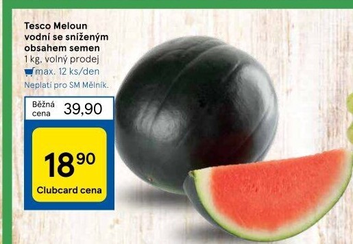 Meloun vodní Tesco