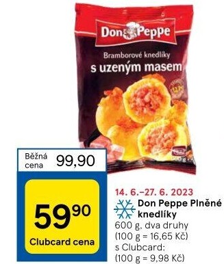 Plněné knedlíky mražené Don Peppe