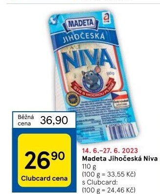 Sýr Niva Jihočeská 50% Madeta