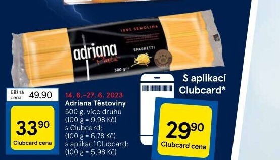 Těstoviny semolinové Adriana