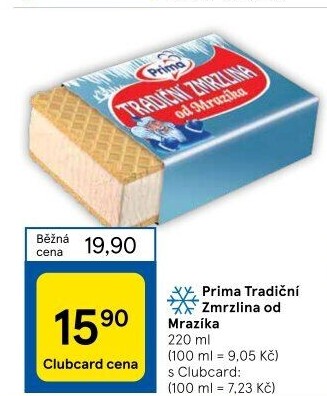 Tradiční zmrzlina od Mrazíka Prima