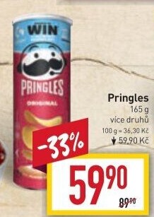 Chipsy Pringles - tubus
