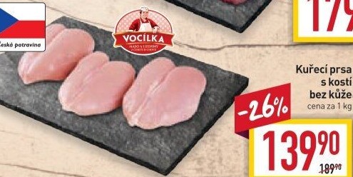 Kuřecí prsa s kostí Vocílka