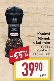 Mlýnek s kořením Kotányi