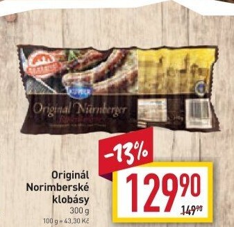 Norimberská klobása original Kupfer