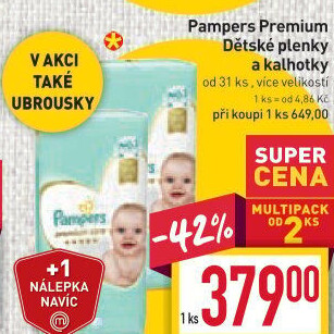 Pleny dětské Pampers Premium Care