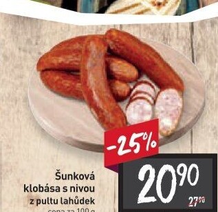 Šunková klobása s nivou