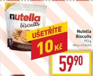 Sušenky Biscuits Nutella