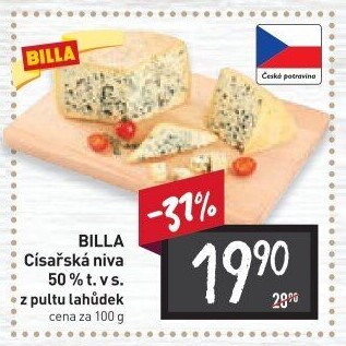 Sýr Niva císařská 50% Billa