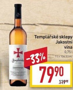 Vína Templářské sklepy Čejkovice