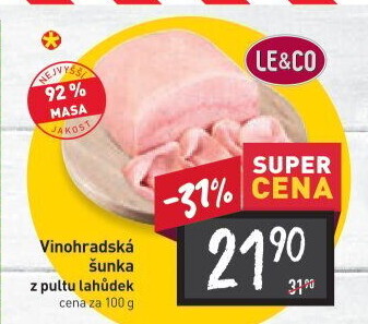 Šunka vinohradská nejvyšší jakosti LE&amp