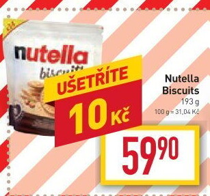 Sušenky Biscuits Nutella