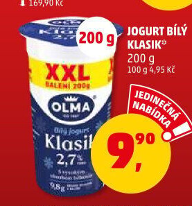 Bílý jogurt Klasik Olma