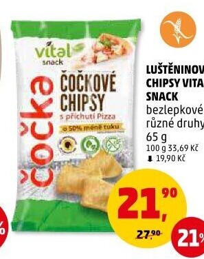 Chipsy bez lepku Vital snack