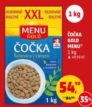 Čočka Menu Gold