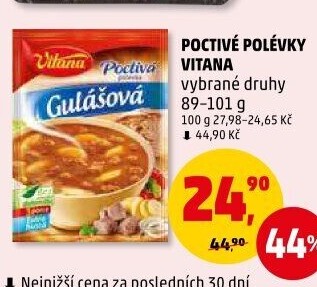 Instantní polévky Poctivá polévka Vitana