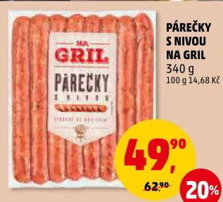 Párečky s nivou Na gril Penny