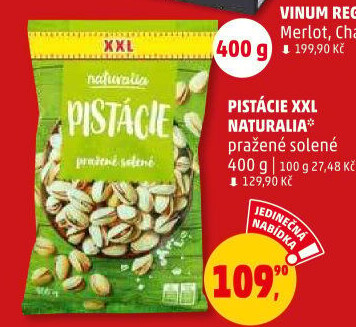 Pražené pistácie Naturalia