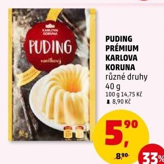 Pudink Prémium Karlova Koruna
