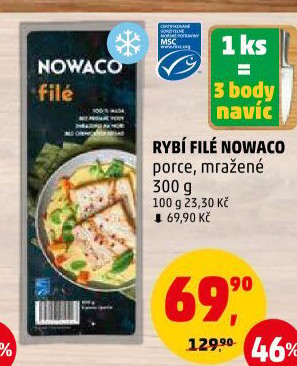 Rybí filé mražené Nowaco
