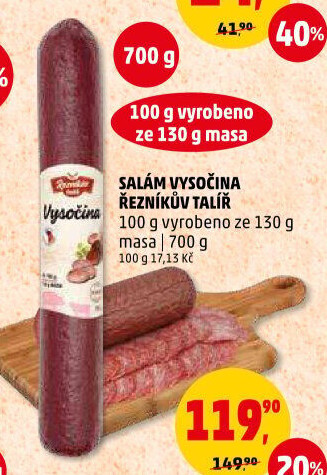 Salám Vysočina Řezníkův talíř