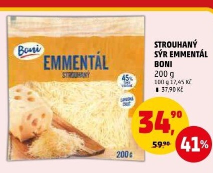 Sýr Ementál strouhaný Boni