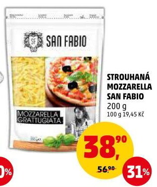 Sýr Mozzarella strouhaná San Fabio