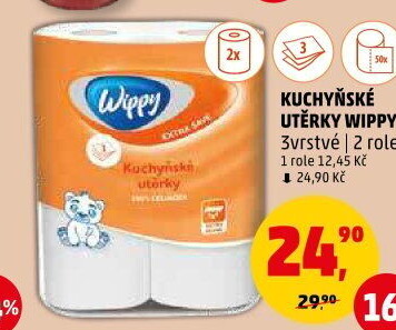 Utěrky kuchyňské 3vrstvé Wippy