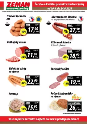 akční leták ZEMAN maso - uzeniny 19.6.2023-24.6.2023
